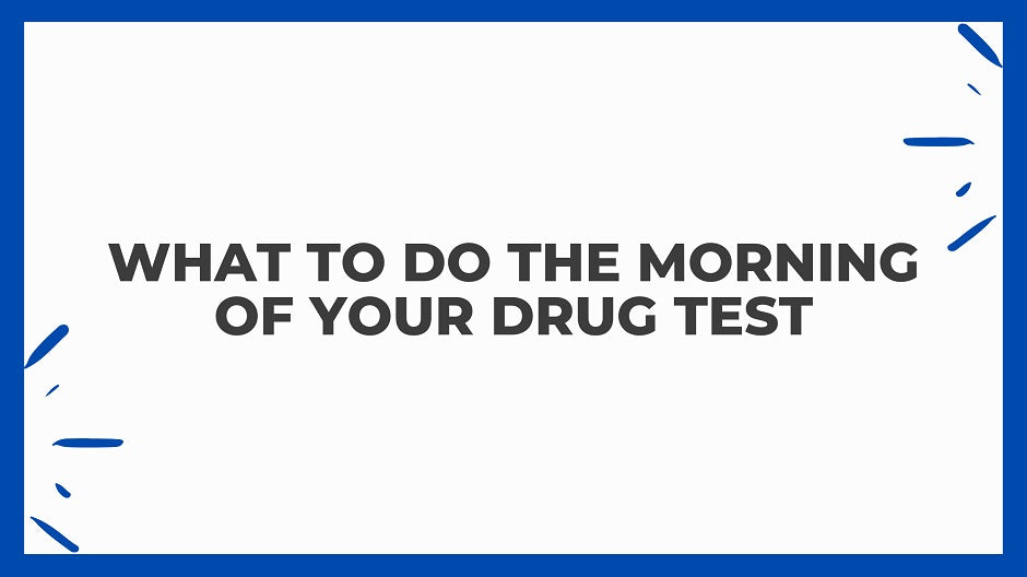 What to do the Morning of Your Drug Test?