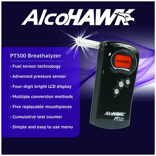 AlcoHAWK® PT500 Fuel-Cell Breathalyzer
